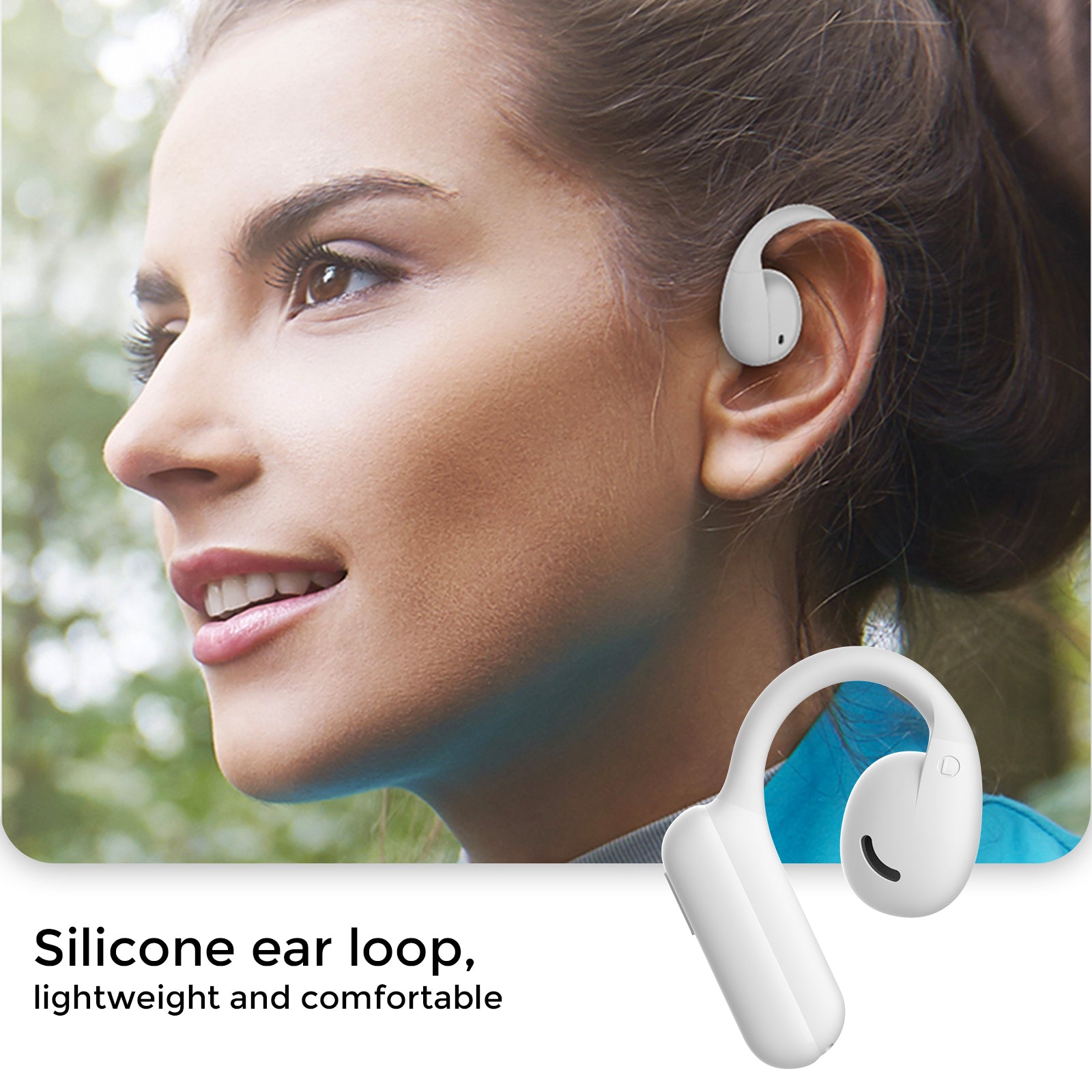 AHASTYLE WG134 Silicone Ear Loop Headphone Open Ear Wireless Bluetooth Earphones AHASTYLE WG134 Silicone Ear Loop Headphone Open Ear Wireless Bluetooth Earphones
